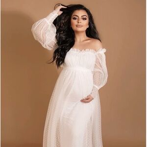 Elegant Strapless White Dress